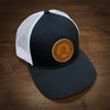 Leather Patch Hat - Black/White